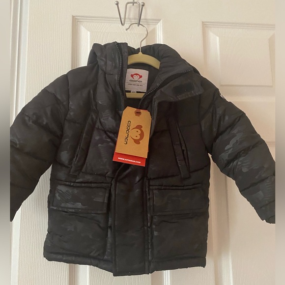 NWT black camo Appaman summit puffer coat in size 2T - Picture 2 of 9